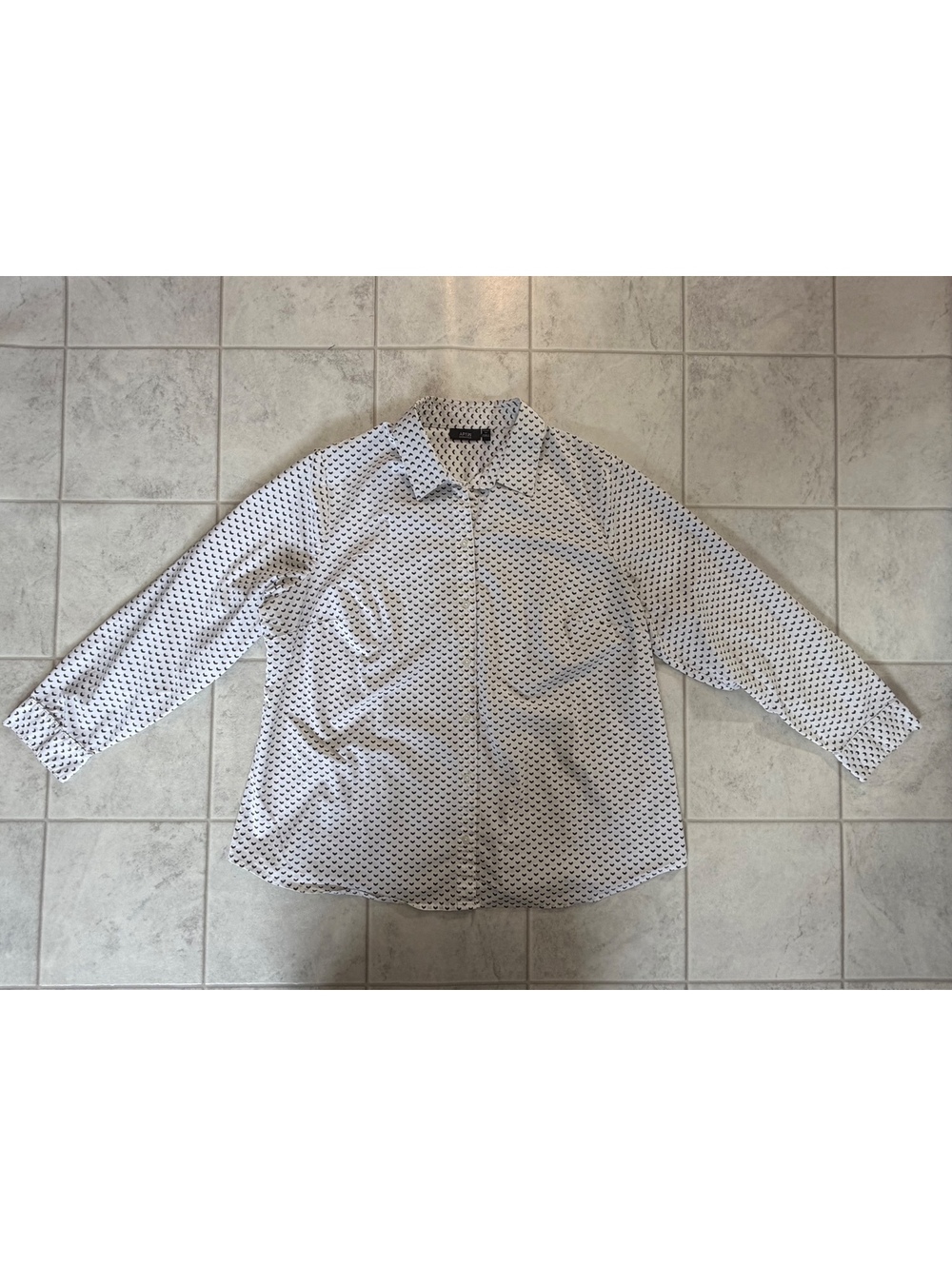 Apt. 9 Essentials white printed blouse